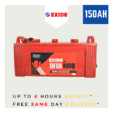 Exide 150Ah Inva King Tubular Inverter 5000 Ups Battery [42 Months Warranty]-exide-inverter-battery-in-chennai