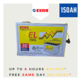 Exide 150Ah Short EL Tubular 150L Inverter Ups Battery [36 Months Warranty]-exide-inverter-battery-in-chennai
